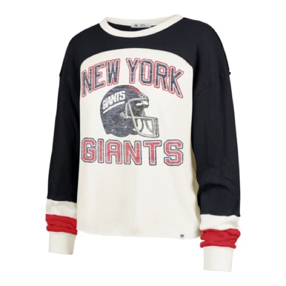 '47 NEW YORK GIANTS HISTORIC GRIDIRON CURVE '47 TONI LONG SLEEVE TEE WOMENS🏈​